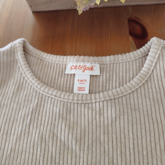 Cat & Jack - Girls' Long Sleeve Cozy Dress - Oatmeal (Beige) - Picture 6 of 11